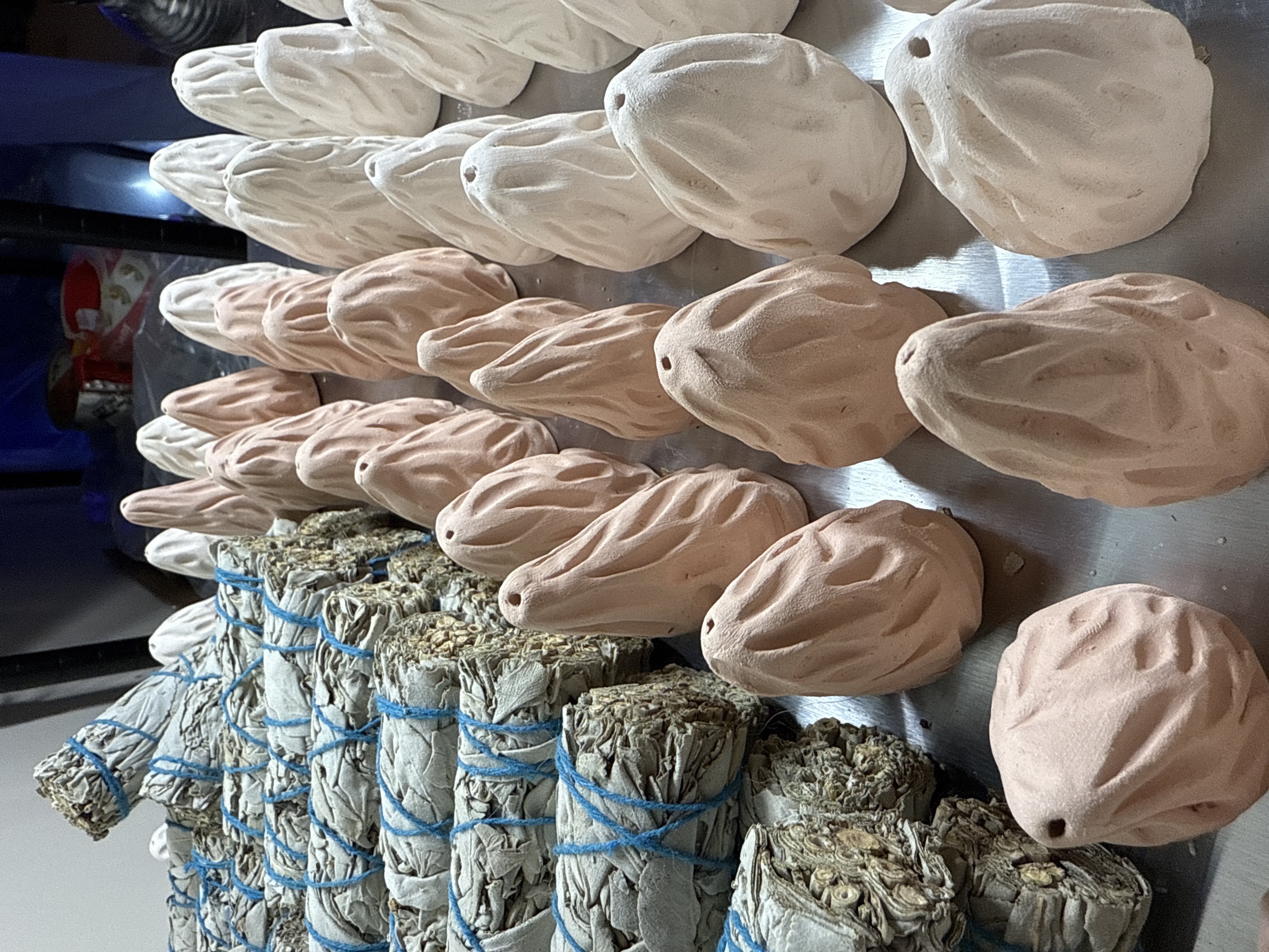 Ceramic Morel Mushroom Chillum terracotta color