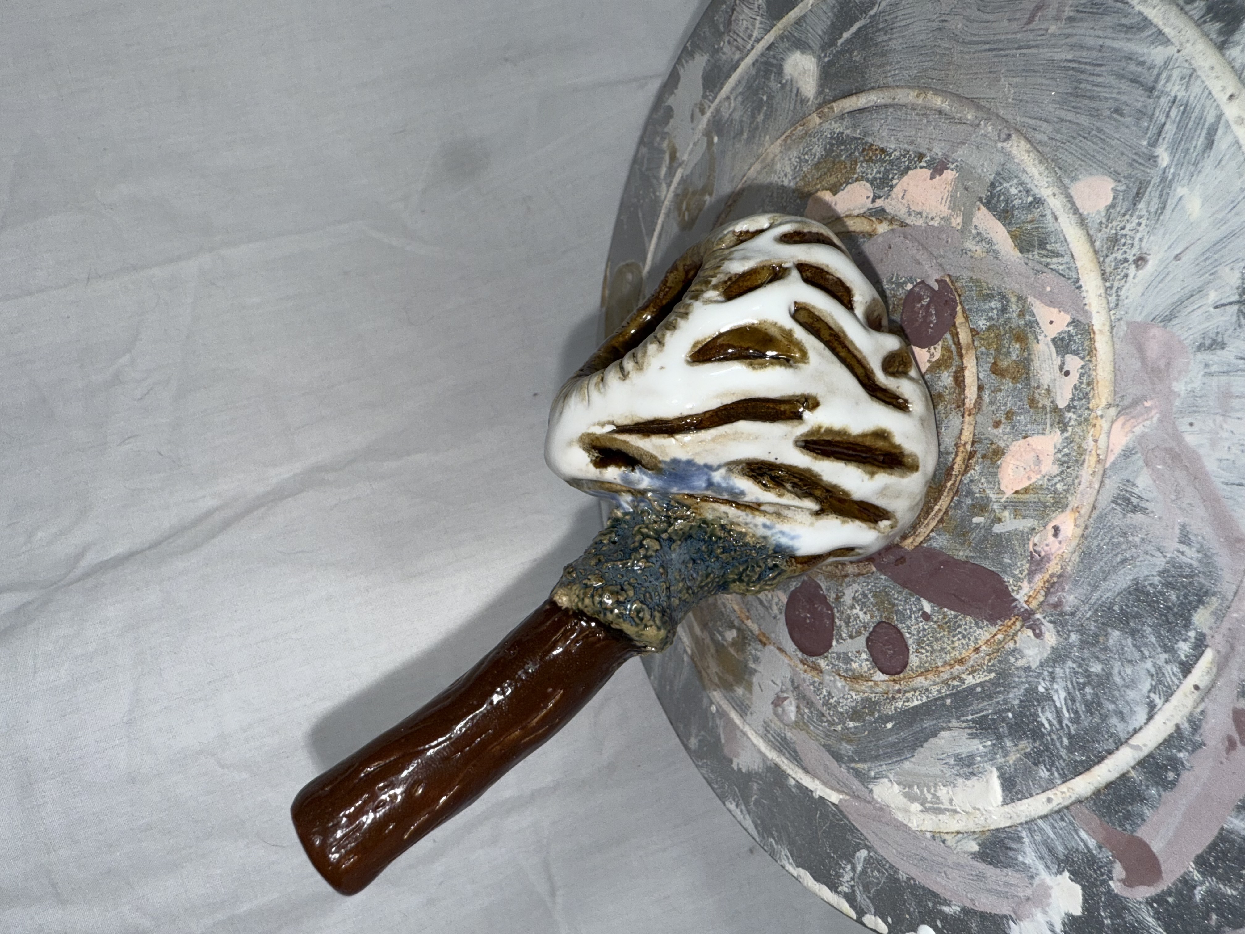 Ceramic Morel Mushroom Wizard Pipe